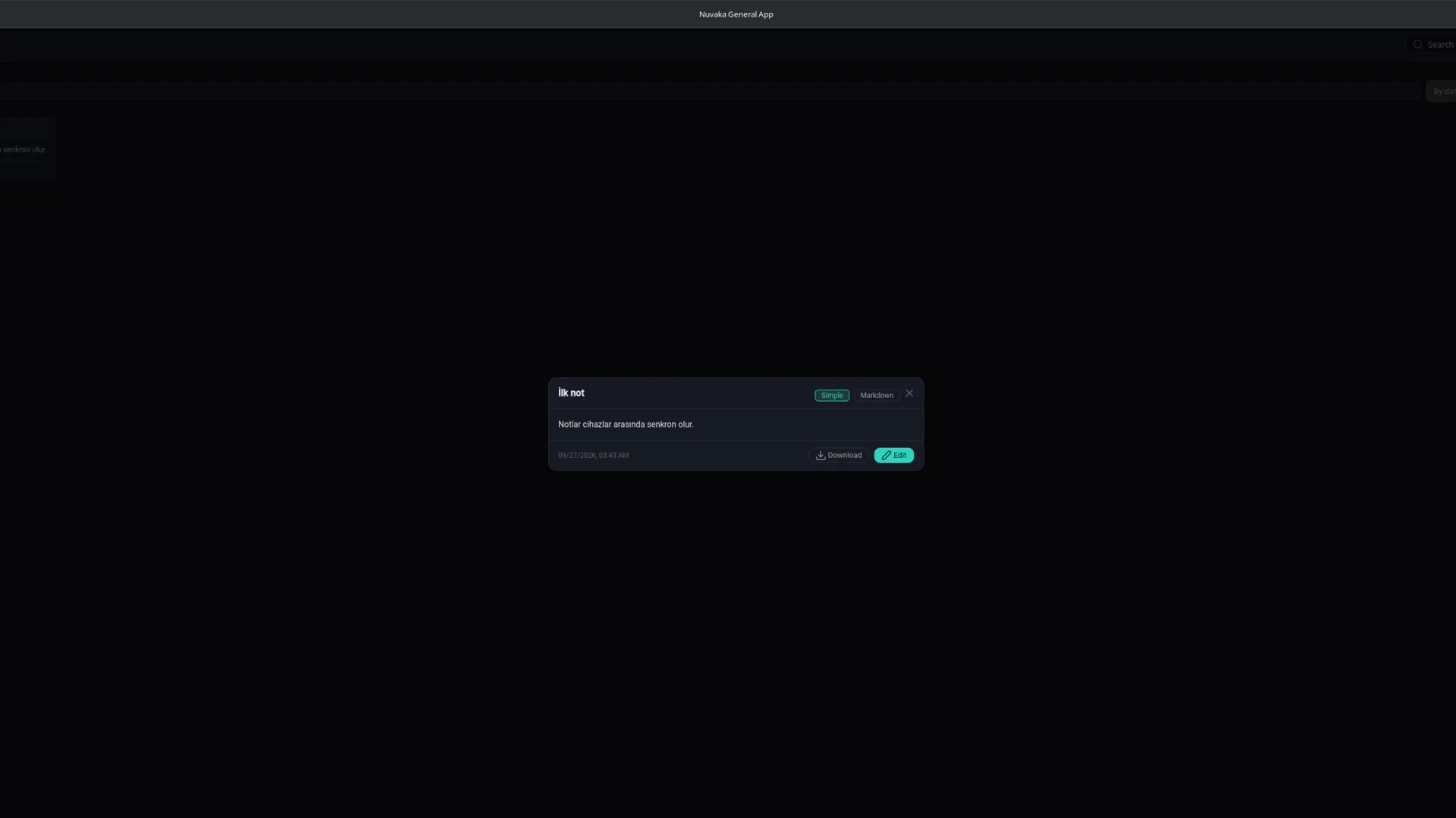 Nuvaka Notes: editing a note with reminders