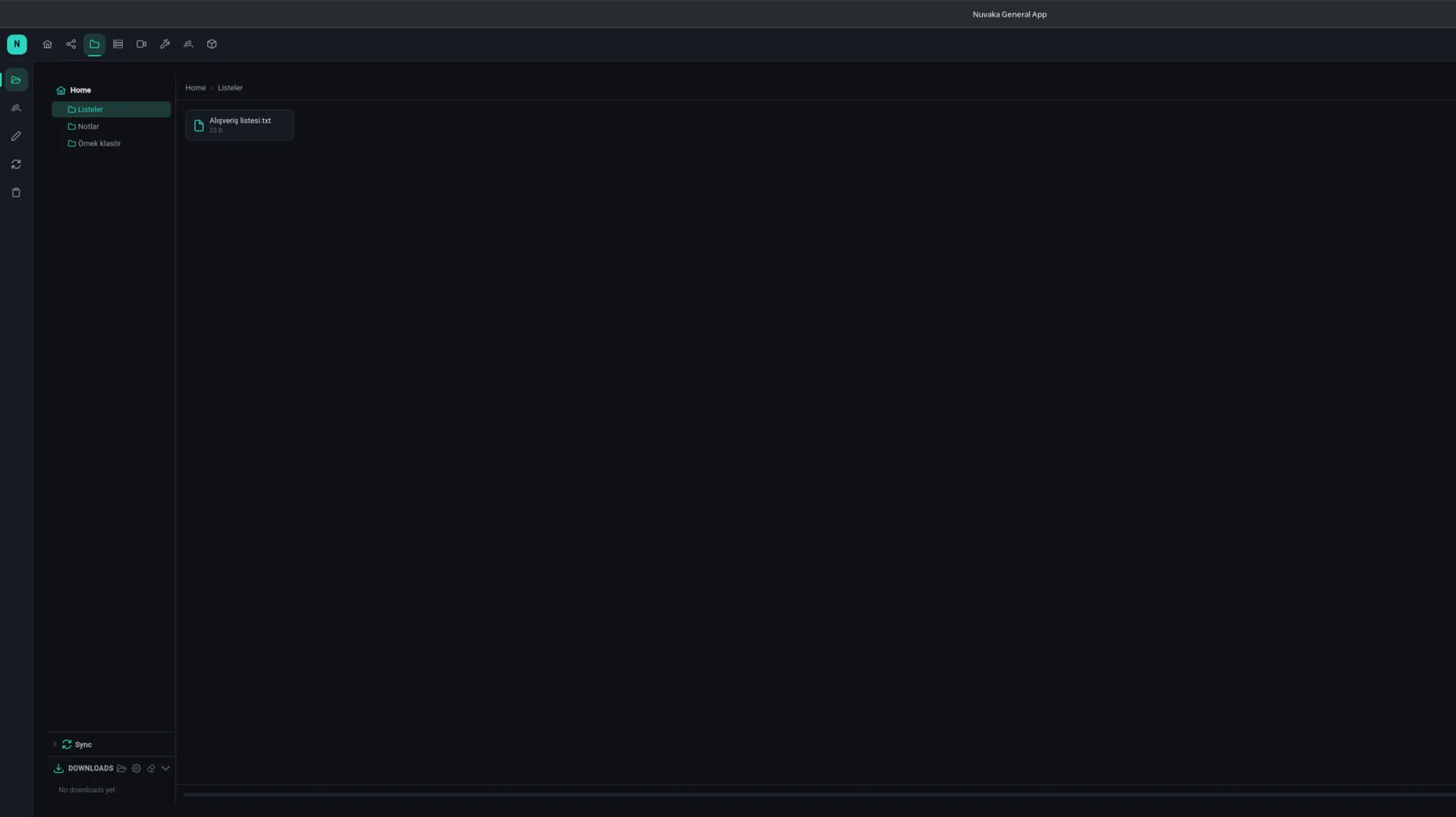 Nuvaka My Files: folders and files